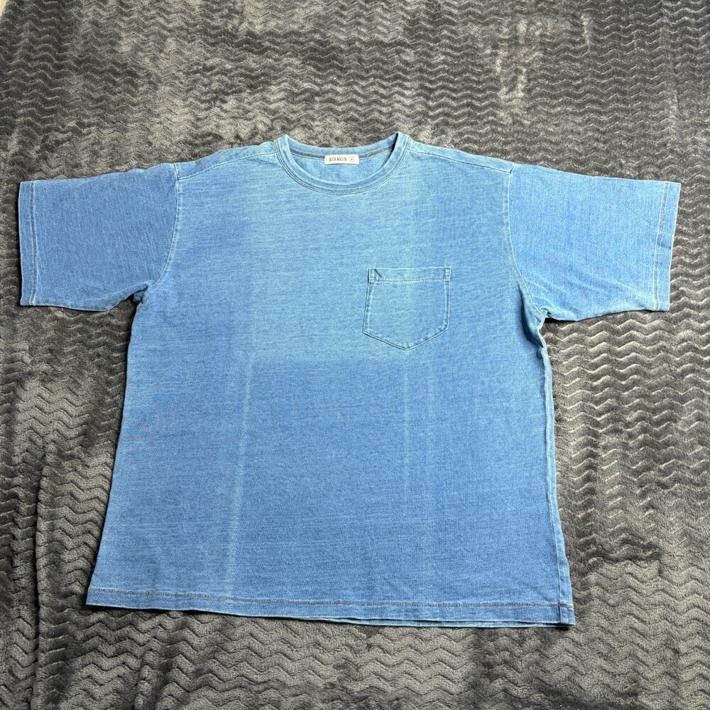Buck Mason Size Medium M043 Indigo Dipped Yuma 90s Box Shirt